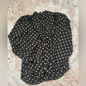 J crew silk tie neck blouse.